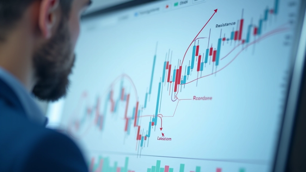 Trading example chart showing how support and resistance levels can be used for entry and exit points