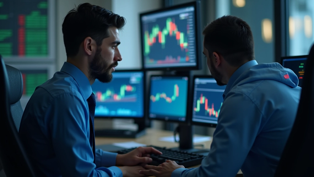 Financial analyst reviewing candlestick patterns and FTSE market data on professional trading setup